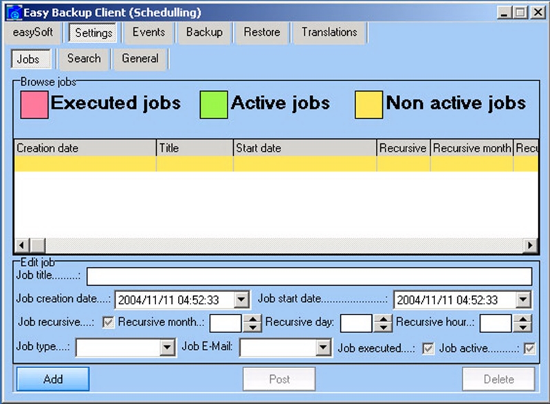 easyBackup screenshot 2